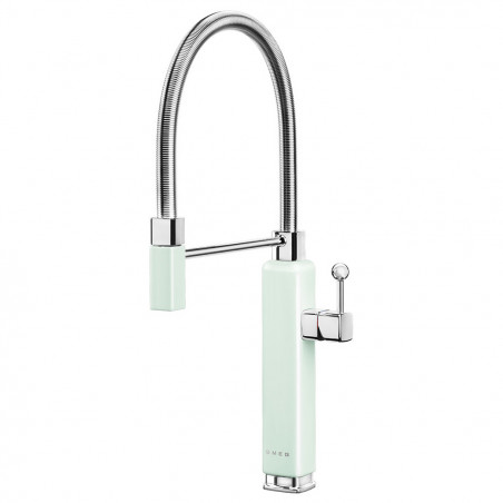 Ημιεπαγγελματική μπαταρία νερού Smeg MDF50PG, 5 bar, κινητό ακροφύσιο, στόμιο που περιστρέφεται κατά 360°, παστέλ πράσινο