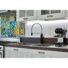 Ημιεπαγγελματική βρύση Smeg MDF50BL, 5 bar, Αποσπώμενο ακροφύσιο, Στόμιο που περιστρέφεται κατά 360°, Μαύρο