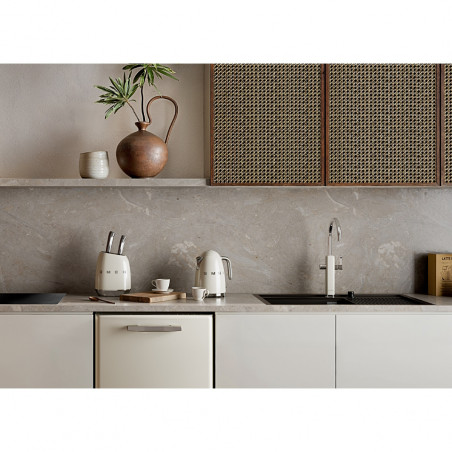 Ημι-επαγγελματική βρύση Smeg MDF50PB, 5 bar, Αποσπώμενο ακροφύσιο, Στόμιο που περιστρέφεται κατά 360°, Μπλε παστέλ