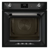 Εντοιχιζόμενος φούρνος Smeg SOP6900TN, 3000 W, 68 λίτρα, Κατηγορία Α, 9 λειτουργίες και 5 επίπεδα ψησίματος, Αυτοκαθαρισμός, Χρονοδιακόπτης, 30-280 °C, Μαύρος