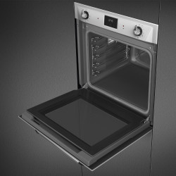 Εντοιχιζόμενος φούρνος Smeg SOP6900TX, 3000 W, 68 λίτρα, Κατηγορία Α, 9 λειτουργίες και 5 επίπεδα ψησίματος, Αυτοκαθαρισμός, Χρονοδιακόπτης, 30-280 °C, Ανοξείδωτο