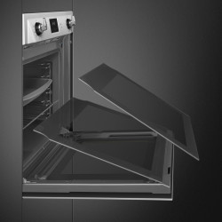 Εντοιχιζόμενος φούρνος Smeg SOP6900TX, 3000 W, 68 λίτρα, Κατηγορία Α, 9 λειτουργίες και 5 επίπεδα ψησίματος, Αυτοκαθαρισμός, Χρονοδιακόπτης, 30-280 °C, Ανοξείδωτο