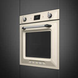 Εντοιχιζόμενος φούρνος Smeg SOP6900TP, 3000 W, 68 λίτρα, Κατηγορία Α, 9 λειτουργίες και 5 επίπεδα ψησίματος, Αυτοκαθαρισμός, Χρονοδιακόπτης, 30-280 °C, Κρεμ