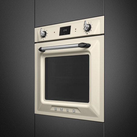 Εντοιχιζόμενος φούρνος Smeg SOP6900TP, 3000 W, 68 λίτρα, Κατηγορία Α, 9 λειτουργίες και 5 επίπεδα ψησίματος, Αυτοκαθαρισμός, Χρονοδιακόπτης, 30-280 °C, Κρεμ