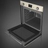 Εντοιχιζόμενος φούρνος Smeg SOP6900TP, 3000 W, 68 λίτρα, Κατηγορία Α, 9 λειτουργίες και 5 επίπεδα ψησίματος, Αυτοκαθαρισμός, Χρονοδιακόπτης, 30-280 °C, Κρεμ