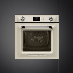 Εντοιχιζόμενος φούρνος Smeg SOP6900TP, 3000 W, 68 λίτρα, Κατηγορία Α, 9 λειτουργίες και 5 επίπεδα ψησίματος, Αυτοκαθαρισμός, Χρονοδιακόπτης, 30-280 °C, Κρεμ