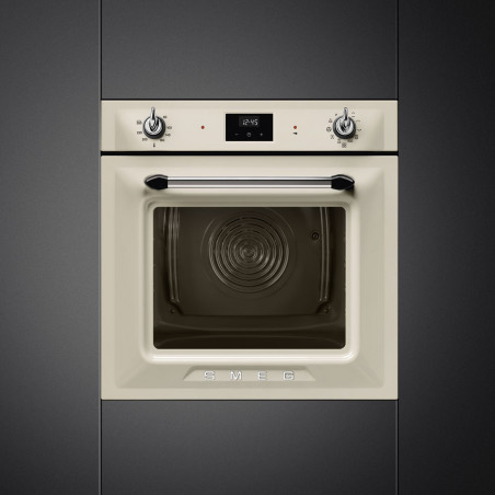 Εντοιχιζόμενος φούρνος Smeg SOP6900TP, 3000 W, 68 λίτρα, Κατηγορία Α, 9 λειτουργίες και 5 επίπεδα ψησίματος, Αυτοκαθαρισμός, Χρονοδιακόπτης, 30-280 °C, Κρεμ