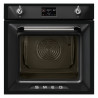 Εντοιχισμένος φούρνος Smeg SOP6902S2PN, 3000 W, 68 λίτρα, κλάση A++, 12 λειτουργίες και 5 επίπεδα μαγειρέματος, Μαγείρεμα με συνδυασμένο ατμό, Αυτοκαθαρισμός, Χρονοδιακόπτης, 30-280 °C, Μαύρο