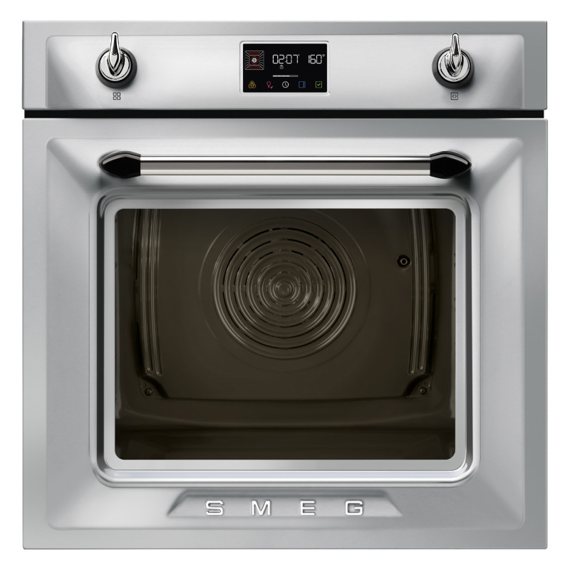 Εντοιχιζόμενος φούρνος Smeg SOP6902S2PX, 3000 W, 68 λίτρα, κλάση A++, 12 λειτουργίες και 5 επίπεδα μαγειρέματος, Μαγείρεμα με συνδυασμό ατμού, Αυτοκαθαρισμός, Χρονοδιακόπτης, 30-280 °C, Ανοξείδωτο