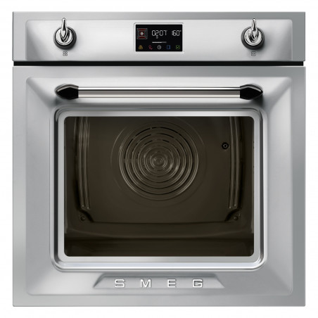 Εντοιχιζόμενος φούρνος Smeg SOP6902S2PX, 3000 W, 68 λίτρα, κλάση A++, 12 λειτουργίες και 5 επίπεδα μαγειρέματος, Μαγείρεμα με συνδυασμό ατμού, Αυτοκαθαρισμός, Χρονοδιακόπτης, 30-280 °C, Ανοξείδωτο