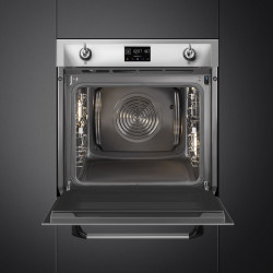 Εντοιχιζόμενος φούρνος Smeg SOP6902S2PX, 3000 W, 68 λίτρα, κλάση A++, 12 λειτουργίες και 5 επίπεδα μαγειρέματος, Μαγείρεμα με συνδυασμό ατμού, Αυτοκαθαρισμός, Χρονοδιακόπτης, 30-280 °C, Ανοξείδωτο