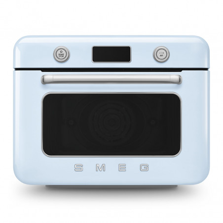 Μίνι φούρνος με συνδυασμό ατμού Smeg COF01PBEU, 1800 W, 10 λειτουργίες, οθόνη LCD, 40-230 °C, παστέλ μπλε