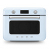 Μίνι φούρνος με συνδυασμό ατμού Smeg COF01PBEU, 1800 W, 10 λειτουργίες, οθόνη LCD, 40-230 °C, παστέλ μπλε