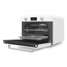 Μίνι φούρνος με συνδυασμό ατμού Smeg COF01WHEU, 1800 W, 10 λειτουργίες, οθόνη LCD, 40-230 °C, Λευκό