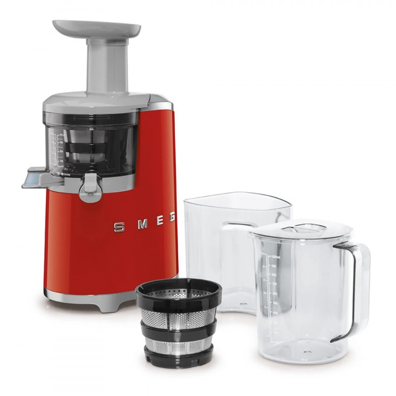 Αποχυμωτής Smeg SJF01RDEU, 150 W, 500 ml, Αντίστροφη περιστροφή, Δοχείο υπολειμμάτων 1,6 λίτρα, Κόκκινος