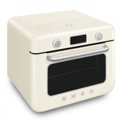 Μίνι φούρνος με συνδυασμό ατμού Smeg COF01CREU, 1800 W, 10 λειτουργίες, οθόνη LCD, 40-230 °C, Κρεμ