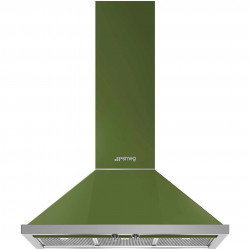 Απορροφητήρας SMEG Portofino KPF9OG, 275 W, Α+, 781 μ³/ώρα, 3 ταχύτητες, 3 φίλτρα, βαλβίδα αντεπιστροφής, ανοξείδωτο, LED, πράσινο