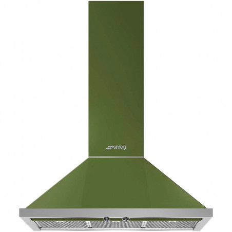 Απορροφητήρας SMEG Portofino KPF9OG, 275 W, Α+, 781 μ³/ώρα, 3 ταχύτητες, 3 φίλτρα, βαλβίδα αντεπιστροφής, ανοξείδωτο, LED, πράσινο