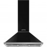 Απορροφητήρας SMEG Portofino KPF9BL, 275 W, Α+, 781 μ³/ώρα, 3 ταχύτητες, 3 φίλτρα, βαλβίδα αντεπιστροφής, ανοξείδωτο ατσάλι, LED, μαύρο