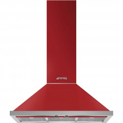 Απορροφητήρας SMEG Portofino KPF9RD, 275 W, Α+, 781 μ³/ώρα, 3 ταχύτητες, 3 φίλτρα, βαλβίδα αντεπιστροφής, ανοξείδωτο, LED, κόκκινο