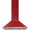 Απορροφητήρας SMEG Portofino KPF9RD, 275 W, Α+, 781 μ³/ώρα, 3 ταχύτητες, 3 φίλτρα, βαλβίδα αντεπιστροφής, ανοξείδωτο, LED, κόκκινο