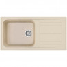 Νιπτήρας κουζίνας Smeg LZ150AV2, 100 εκ., Ανθεκτικό στις γρατσουνιές υλικό, Εύκολος στον καθαρισμό, Μπεζ