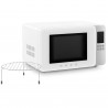 Φούρνος μικροκυμάτων με γκριλ 4 σε 1 SMEG Collezione MOC01WHMEU, 1900 W, 29 λίτρα, 18 προγράμματα, Ομαλό κλείσιμο, Ηχητική ειδοποίηση, Οθόνη LCD, Λευκό ματ