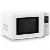Φούρνος μικροκυμάτων με γκριλ 4 σε 1 SMEG Collezione MOC01WHMEU, 1900 W, 29 λίτρα, 18 προγράμματα, Ομαλό κλείσιμο, Ηχητική ειδοποίηση, Οθόνη LCD, Λευκό ματ