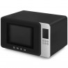 Φούρνος μικροκυμάτων με γκριλ 4 σε 1 SMEG Collezione MOC01BLMEU, 1900 W, 29 λίτρα, 18 προγράμματα, Ομαλό κλείσιμο, Ηχητική ειδοποίηση, Οθόνη LCD, Μαύρο ματ