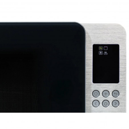 Φούρνος μικροκυμάτων με γκριλ 4 σε 1 SMEG Collezione MOC01BLMEU, 1900 W, 29 λίτρα, 18 προγράμματα, Ομαλό κλείσιμο, Ηχητική ειδοποίηση, Οθόνη LCD, Μαύρο ματ