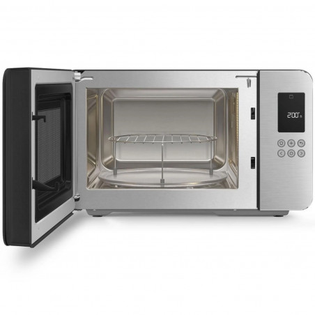 Φούρνος μικροκυμάτων με γκριλ 4 σε 1 SMEG Collezione MOC01BLMEU, 1900 W, 29 λίτρα, 18 προγράμματα, Ομαλό κλείσιμο, Ηχητική ειδοποίηση, Οθόνη LCD, Μαύρο ματ