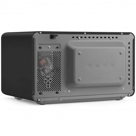 Φούρνος μικροκυμάτων με γκριλ 4 σε 1 SMEG Collezione MOC01BLMEU, 1900 W, 29 λίτρα, 18 προγράμματα, Ομαλό κλείσιμο, Ηχητική ειδοποίηση, Οθόνη LCD, Μαύρο ματ