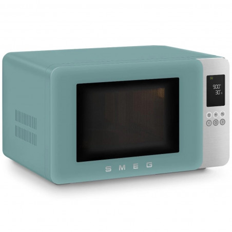 Φούρνος μικροκυμάτων με γκριλ 4 σε 1 SMEG Collezione MOC01EGMEU, 1900 W, 29 λίτρα, 18 προγράμματα, Ομαλό κλείσιμο, Ηχητική ειδοποίηση, Οθόνη LCD, Πράσινος