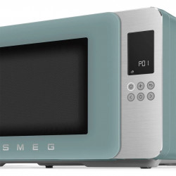 Φούρνος μικροκυμάτων με γκριλ 4 σε 1 SMEG Collezione MOC01EGMEU, 1900 W, 29 λίτρα, 18 προγράμματα, Ομαλό κλείσιμο, Ηχητική ειδοποίηση, Οθόνη LCD, Πράσινος