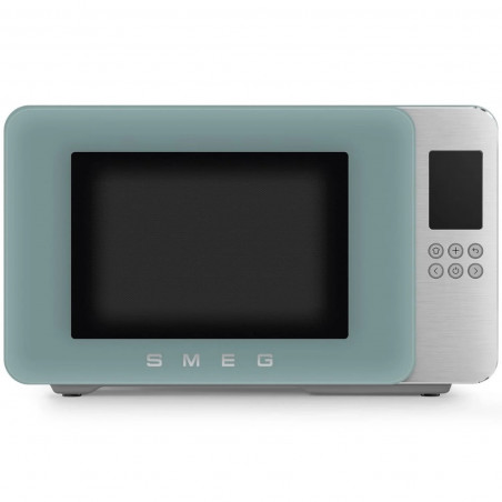 Φούρνος μικροκυμάτων με γκριλ 4 σε 1 SMEG Collezione MOC01EGMEU, 1900 W, 29 λίτρα, 18 προγράμματα, Ομαλό κλείσιμο, Ηχητική ειδοποίηση, Οθόνη LCD, Πράσινος