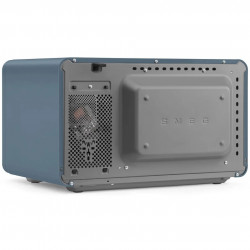 Φούρνος μικροκυμάτων με γκριλ 4 σε 1 SMEG Collezione MOC01SBMEU, 1900 W, 29 λίτρα, 18 προγράμματα, Ομαλό κλείσιμο, Ηχητική ειδοποίηση, Οθόνη LCD, Μπλε