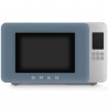Φούρνος μικροκυμάτων με γκριλ 4 σε 1 SMEG Collezione MOC01SBMEU, 1900 W, 29 λίτρα, 18 προγράμματα, Ομαλό κλείσιμο, Ηχητική ειδοποίηση, Οθόνη LCD, Μπλε