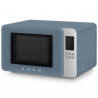 Φούρνος μικροκυμάτων με γκριλ 4 σε 1 SMEG Collezione MOC01SBMEU, 1900 W, 29 λίτρα, 18 προγράμματα, Ομαλό κλείσιμο, Ηχητική ειδοποίηση, Οθόνη LCD, Μπλε