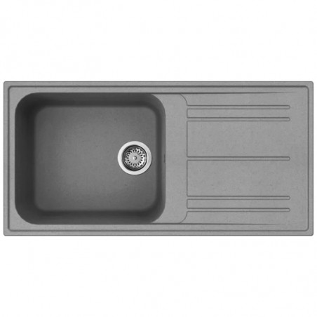 Νιπτήρας κουζίνας Smeg LZ150CT, 100 εκ., Ανθεκτικό στις γρατσουνιές υλικό, Εύκολος στον καθαρισμό, Γκρι