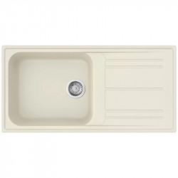 Νιπτήρας κουζίνας Smeg LZ150P, 100 εκ., Ανθεκτικό στις γρατσουνιές υλικό, Εύκολος στον καθαρισμό, Κρεμ