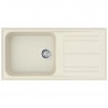Νιπτήρας κουζίνας Smeg LZ150P, 100 εκ., Ανθεκτικό στις γρατσουνιές υλικό, Εύκολος στον καθαρισμό, Κρεμ
