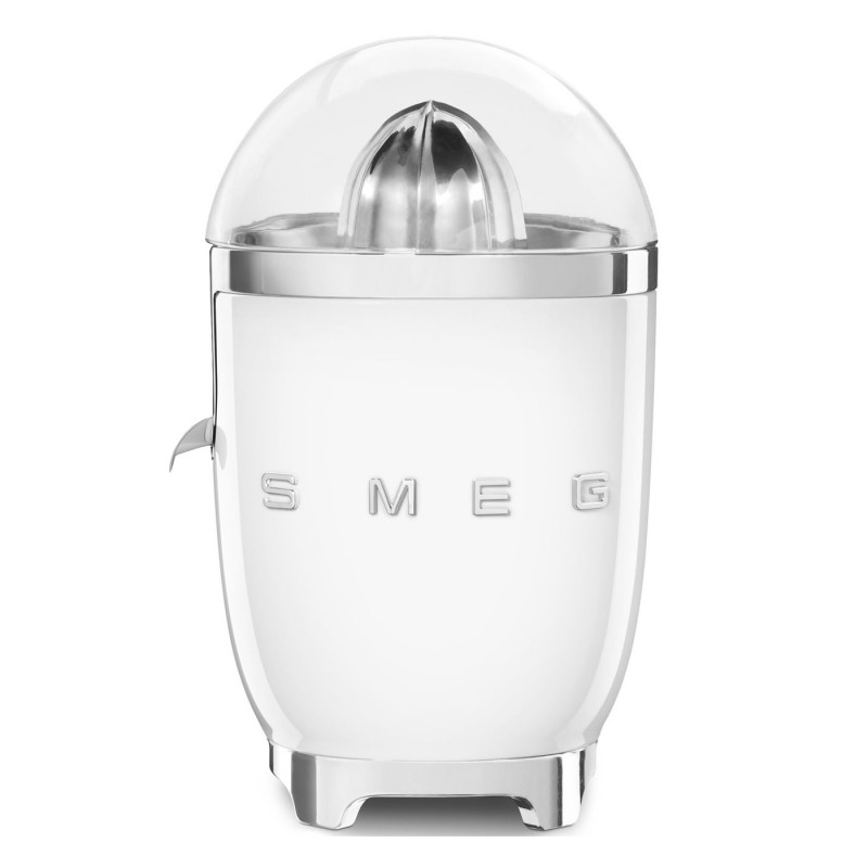 Ηλεκτρική αποχυμωτής εσπεριδοειδών Smeg CJF11WHEU, 70 W, Σύστημα αποφυγής στάγδην, Αντιολισθητική βάση, Λευκό