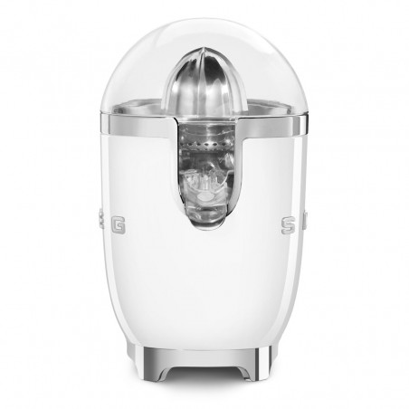 Ηλεκτρική αποχυμωτής εσπεριδοειδών Smeg CJF11WHEU, 70 W, Σύστημα αποφυγής στάγδην, Αντιολισθητική βάση, Λευκό