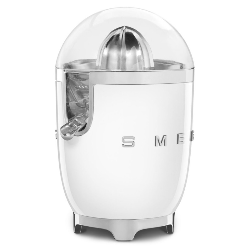 Ηλεκτρική αποχυμωτής εσπεριδοειδών Smeg CJF11WHEU, 70 W, Σύστημα αποφυγής στάγδην, Αντιολισθητική βάση, Λευκό