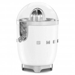 Ηλεκτρική αποχυμωτής εσπεριδοειδών Smeg CJF11WHMEU, 70 W, Σύστημα αποφυγής στάγδην, Αντιολισθητική βάση, Λευκό ματ