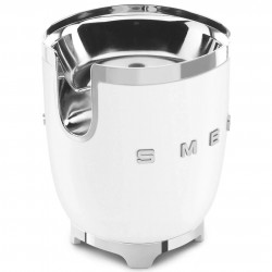 Ηλεκτρική αποχυμωτής εσπεριδοειδών Smeg CJF11WHMEU, 70 W, Σύστημα αποφυγής στάγδην, Αντιολισθητική βάση, Λευκό ματ