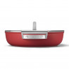 Ρηχή κατσαρόλα με καπάκι Smeg CKFD2811RDM, 28 εκ., 3,7 λίτρα, Αντικολλητική επίστρωση 3 στρωμάτων, Κατάλληλη για φούρνο έως 250 °C, Χωρίς PFAS, Κατάλληλη για επαγωγικές εστίες, Κόκκινη