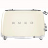 Τοστιέρα SMEG 50's Style TSF03CREU, 2000 W, 4 φέτες, 6 επίπεδα, Δίσκος για ψίχουλα, Ενσωματωμένο καλώδιο, Ανοξείδωτο ατσάλι, Κρεμ
