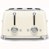 Τοστιέρα SMEG 50's Style TSF03CREU, 2000 W, 4 φέτες, 6 επίπεδα, Δίσκος για ψίχουλα, Ενσωματωμένο καλώδιο, Ανοξείδωτο ατσάλι, Κρεμ