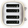 Τοστιέρα SMEG 50's Style TSF03CREU, 2000 W, 4 φέτες, 6 επίπεδα, Δίσκος για ψίχουλα, Ενσωματωμένο καλώδιο, Ανοξείδωτο ατσάλι, Κρεμ